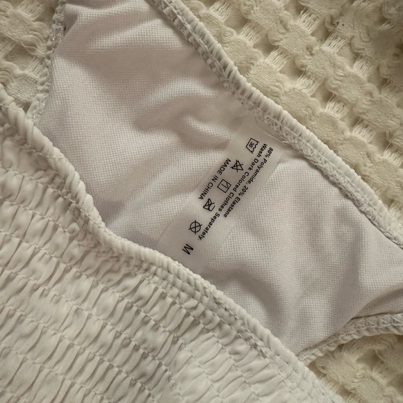 NEW Shein - Mono Bikini Set Smocked Micro Triangle Bra & Tie Side, Medium - Picture 8 of 9